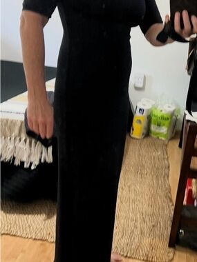 NWT Rosetta Getty Black  Cutout fitted sheath Dress